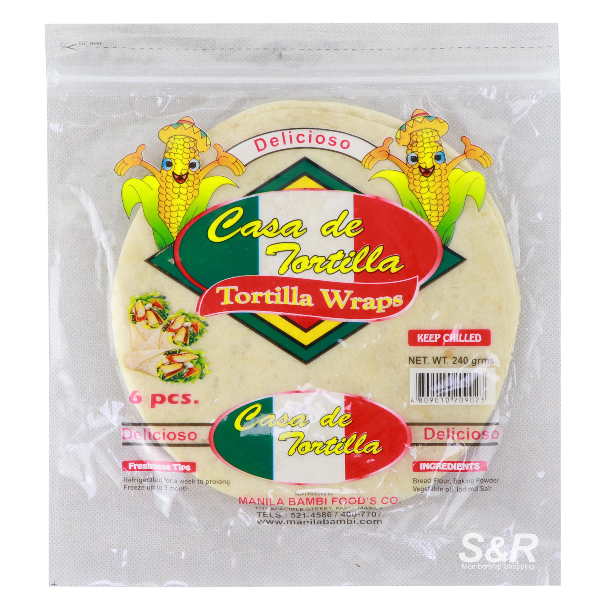 Bambi Casa de Tortilla Wraps 6pcs Bambi Casa de Tortilla Wraps 6pcs